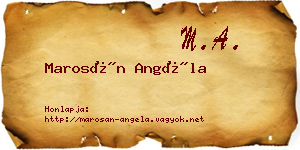 Marosán Angéla névjegykártya